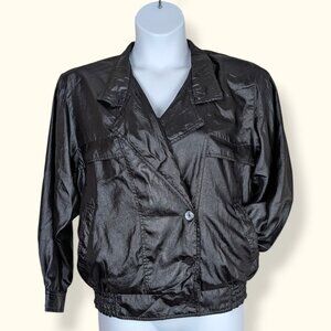 V. Iona Lady's Boutique Black Windbreaker Jacket